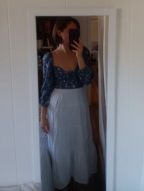Floral Blue Women's Top